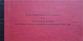 BUKU REGISTER PERATURAN KALURAHAN DAN PERATURAN LURAH